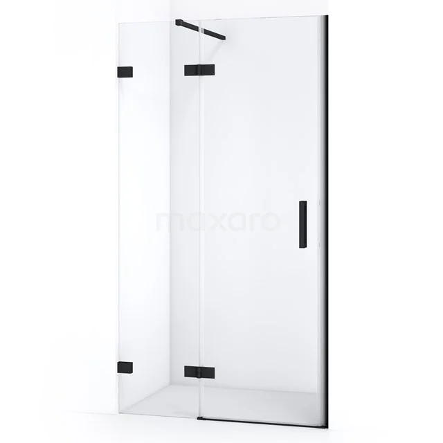 Diamond Shower door | 90 cm Matte black Clear glass Pivot door DDB21361120MB