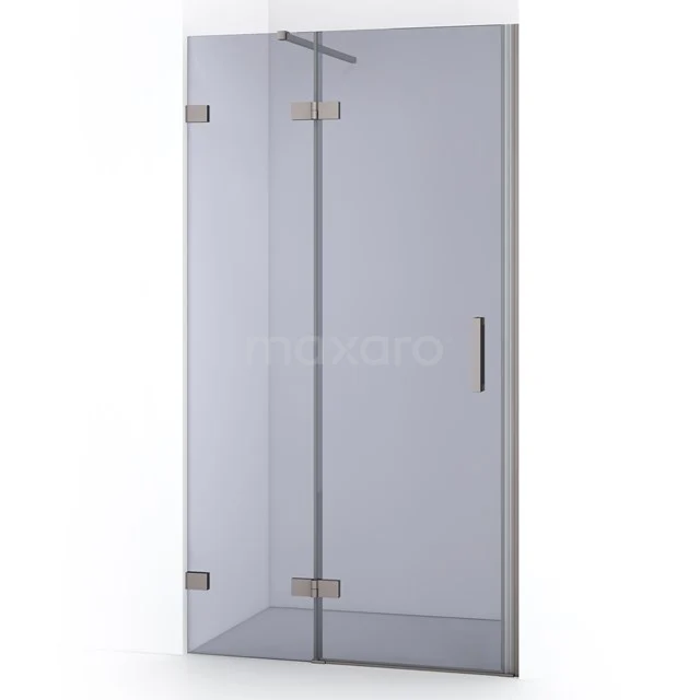 Diamond Shower door | 90 cm Stainless steel Smoke glass Pivot door DDB21361121BR