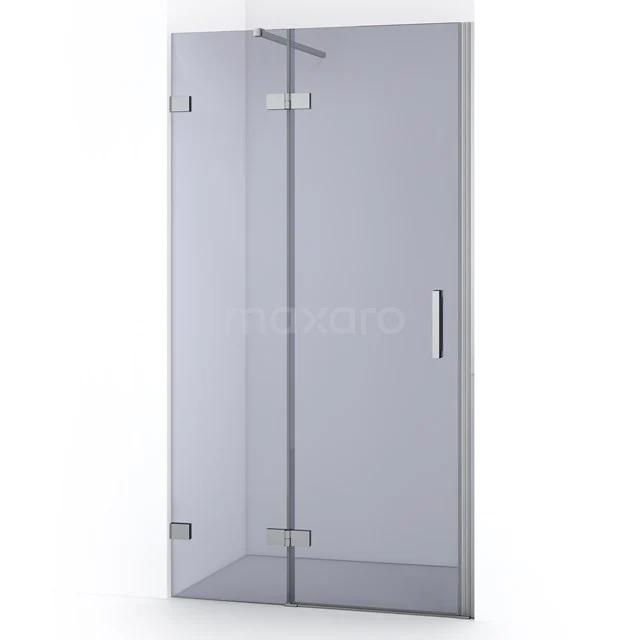 Diamond Shower door | 90 cm Chrome Smoke glass Pivot door DDB21361121C