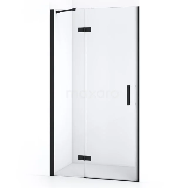 Diamond Shower door | 90 cm Matte black Clear glass Pivot door DDB21361210MB