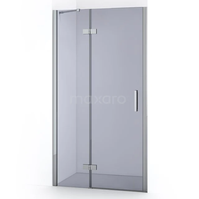 Diamond Shower door | 90 cm Chrome Smoke glass Pivot door DDB21361211C