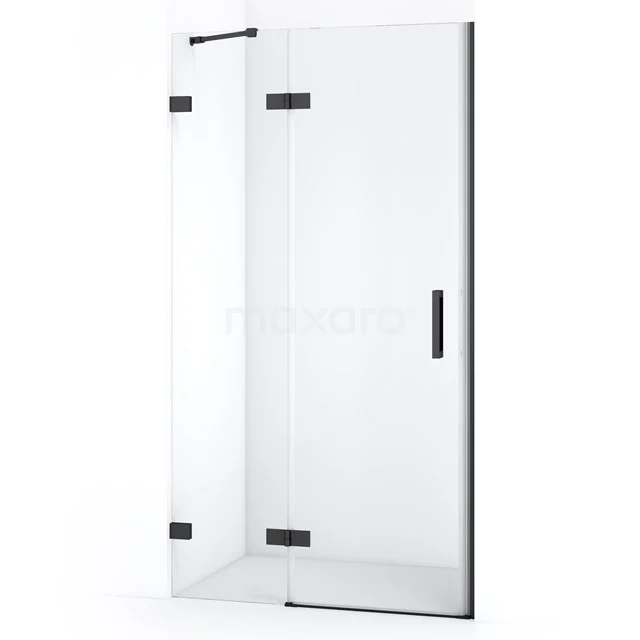 Diamond Shower door | 90 cm Black chrome Clear glass Pivot door DDB21361220BC