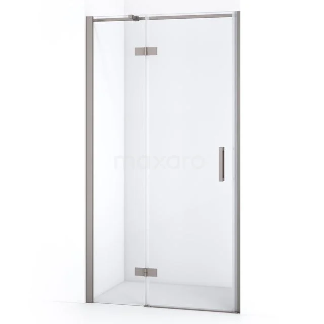 Glasene Duschtür mit silbernem Profil, elegantes Design, ideal für moderne Bäder. Einfach zu installieren und pflegeleicht.