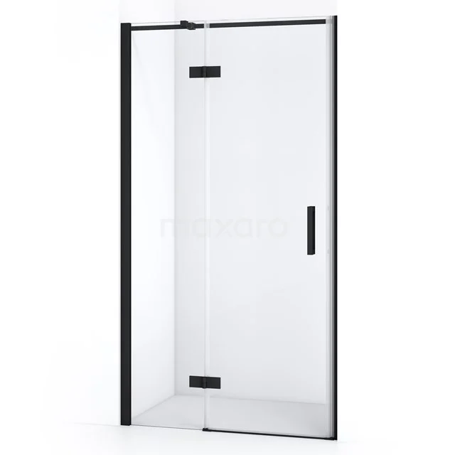 Diamond Shower door | 90 cm Matte black Clear glass Pivot door DDB21361310MB