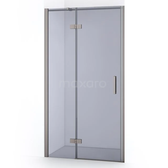 Diamond Shower door | 90 cm Stainless steel Smoke glass Pivot door DDB21451311BR Glass shower door with aluminium frame, swivel mechanism and minimalist design, ideal for modern bathrooms.
