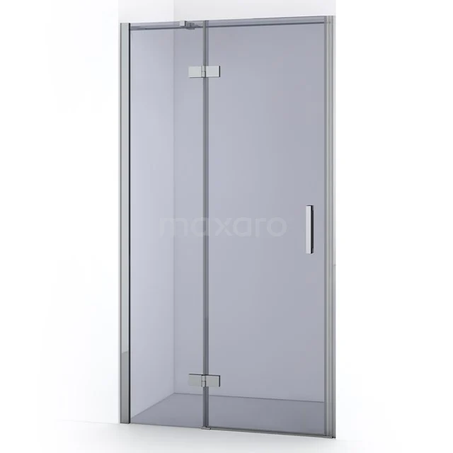 Diamond Duschtür | 100 cm Chrom Rauchglas Drehtür DDB21461311C Glasene Duschtür, klar transparent, mit Aluminium Profil und Haltegriff, ideal für eine moderne Badezimmergestaltung.