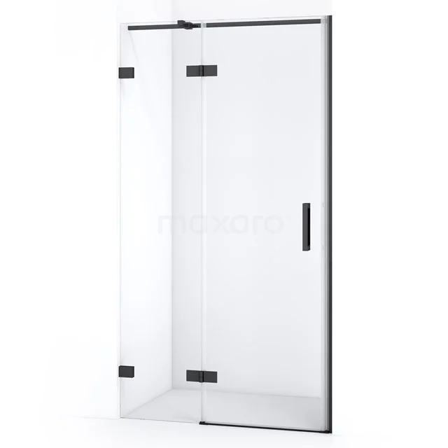 Diamond Shower door | 100 cm Black chrome Clear glass Pivot door DDB21461320BC