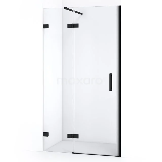 Diamond Shower door | 90 cm Matte black Clear glass Pivot door DDB21362120MB