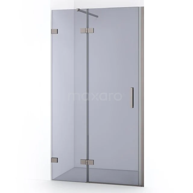Diamond Shower door | 90 cm Stainless steel Smoke glass Pivot door DDB21362121BR