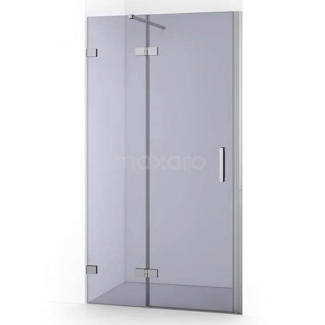 Diamond Shower door | 90 cm Chrome Smoke glass Pivot door DDB21362121C