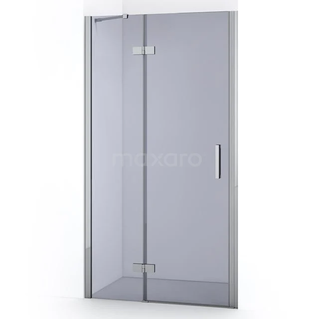 Diamond Duschtür | 100 cm Chrom Rauchglas Drehtür DDB21462211C Glasene Duschtür mit matter Aluminiumumrandung, schlankes Design, ideal für moderne Bäder.