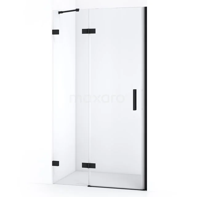 Diamond Shower door | 90 cm Matte black Clear glass Pivot door DDB21362220MB