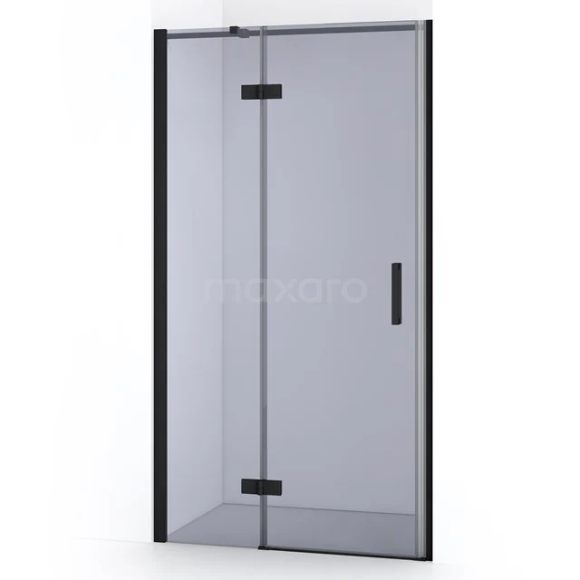 Diamond Shower door | 100 cm Matte black Smoke glass Pivot door DDB21462311MB