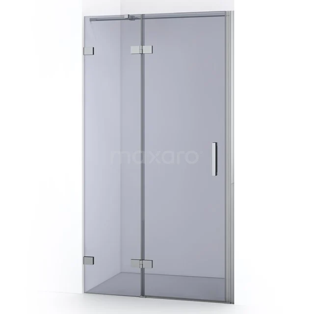 Diamond Shower door | 90 cm Chrome Smoke glass Pivot door DDB21362321C