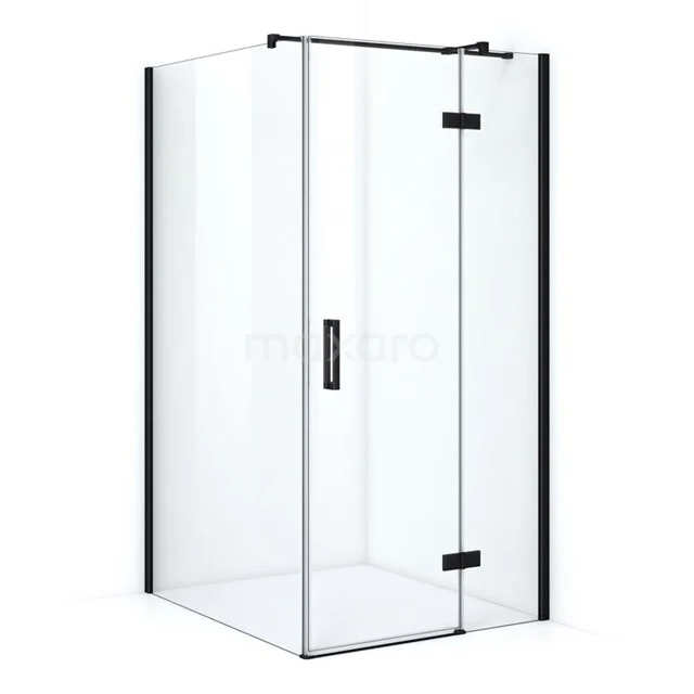 Pearl Duschkabine | 120x100 cm Matt Schwarz Drehtür Rechteck CPB1264320M Minimalistische Glaskabine mit Matt Schwarz Profilen, geeignet für moderne Badezimmerinterieurs.