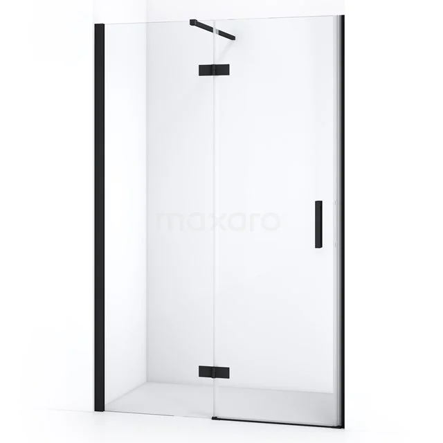 Diamond Shower door | 110 cm Matte black Clear glass Pivot door DDB21651110MB