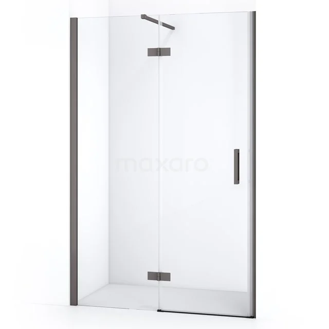 Diamond Douchedeur | 110 cm Zwart metaal Helder glas Draaideur DDB21651110ZMN