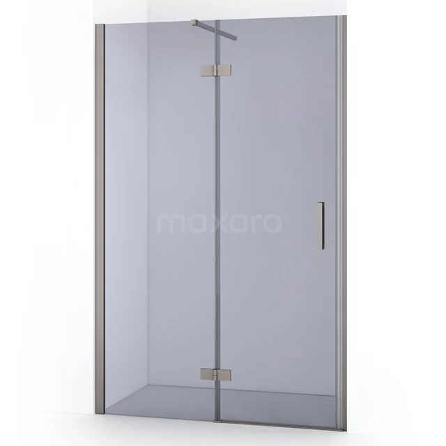 Diamond Shower door | 110 cm Stainless steel Smoke glass Pivot door DDB21651111BR