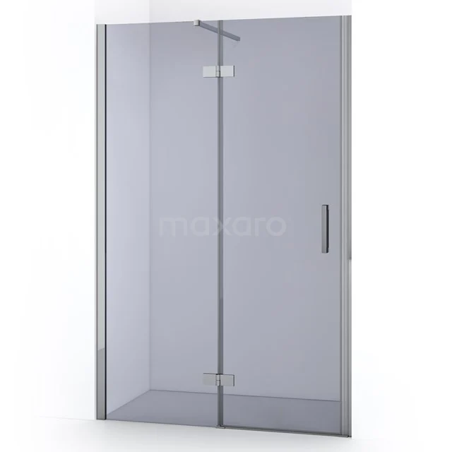 Diamond Duschtür | 110 cm Chrom Rauchglas Drehtür DDB21651111C Glas Duschwand mit Tür, Klarglas, Aluminium Profil, modernes Design, ideal für eine stilvolle Badezimmergestaltung.