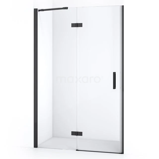 Diamond Douchedeur | 110 cm Zwart chroom Helder glas Draaideur DDB21651210BC