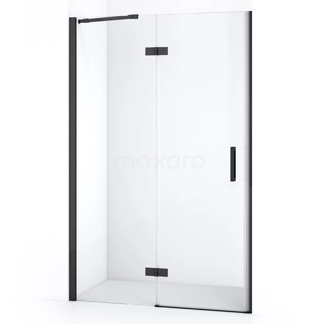 Diamond Shower door | 110 cm Black chrome Clear glass Pivot door DDB21651210BCN