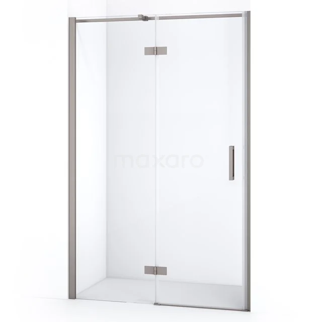 Glasene Duschtür mit Schiebemechanismus, silberfarbenem Rahmen, ideal für eine moderne Badezimmergestaltung.