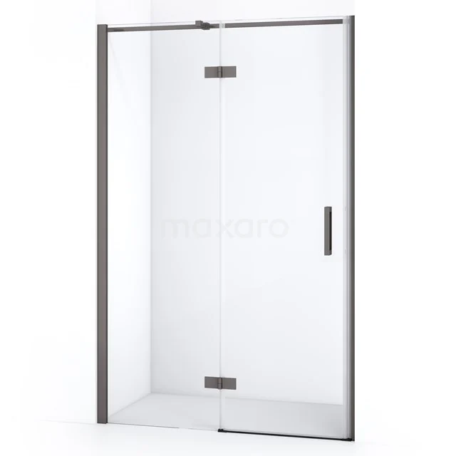 Diamond Douchedeur | 110 cm Zwart metaal Helder glas Draaideur DDB21651310ZMN