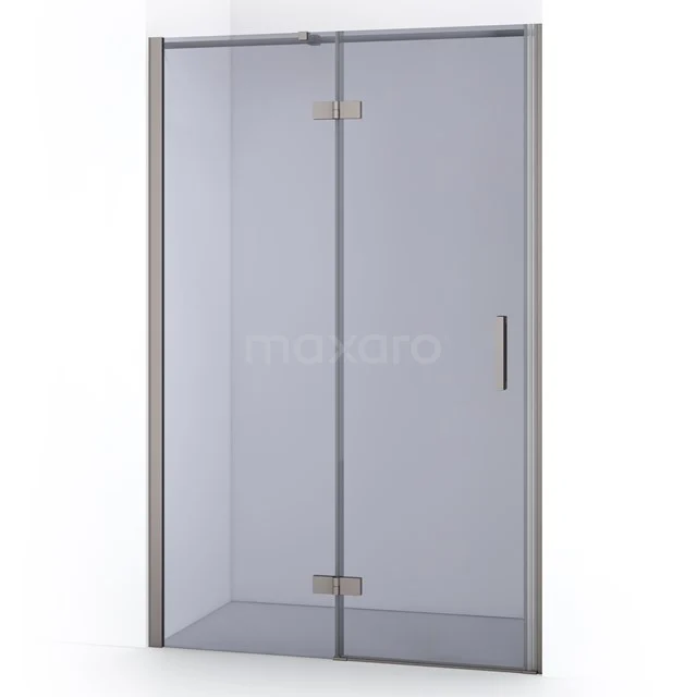 Diamond Shower door | 110 cm Stainless steel Smoke glass Pivot door DDB21651311BR