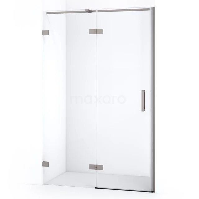 Diamond Douchedeur | 110 cm Zwart metaal Helder glas Draaideur DDB21651320ZM