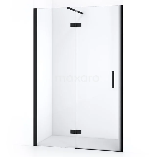 Diamond Shower door | 110 cm Matte black Clear glass Pivot door DDB21652110MB