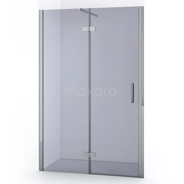 Duschtür Diamond 120cm Rauchglas Sicherheitsglas Chrom DDB21662111C Glasene Duschwand mit Drehtür, silberfarbene Profile, minimalistisches Design, perfekt für ein modernes Badezimmer.