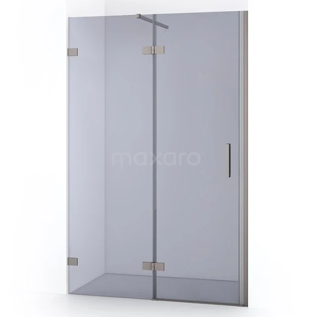 Diamond Shower door | 110 cm Stainless steel Smoke glass Pivot door DDB21652121BR