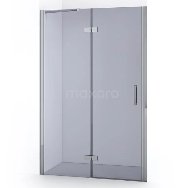 Diamond Shower door | 110 cm Chrome Smoke glass Pivot door DDB21652211C
