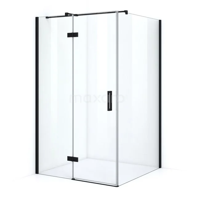 Pearl Duschkabine | 120x110 cm Matt Schwarz Drehtür Rechteck CPB1166310M Glas Duschkabine mit Schwarz Akzenten, Eckeinstieg und schlankem Design, perfekt für ein modernes Badezimmer.