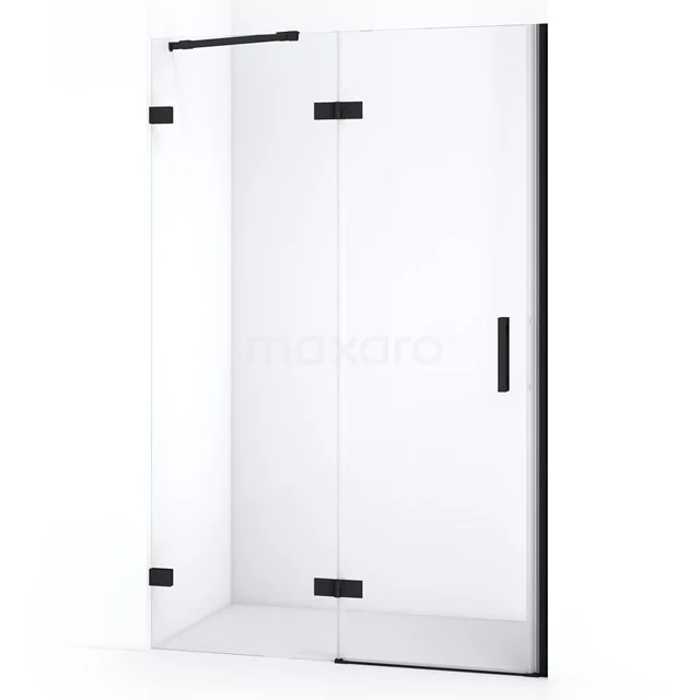 Diamond Shower door | 110 cm Matte black Clear glass Pivot door DDB21652220MB