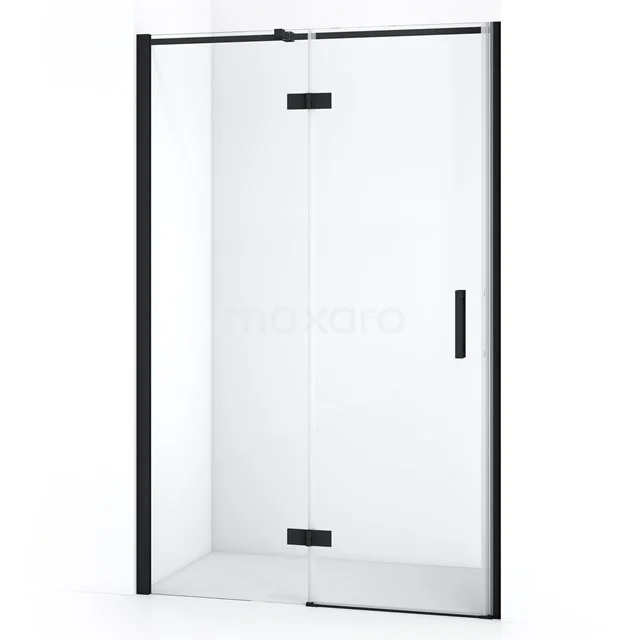 Diamond Shower door | 110 cm Matte black Clear glass Pivot door DDB21652310MB