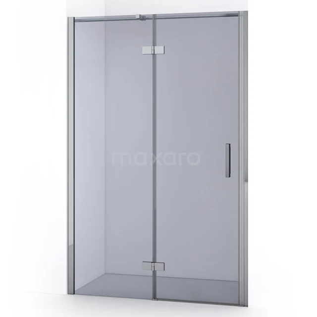 Diamond Duschtür | 110 cm Chrom Rauchglas Drehtür DDB21652311C Glasene Duschtür mit Chrom Profil, modernes Design, zwei Drehtüren, ideale Ergänzung für ein elegantes Badezimmer.