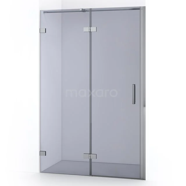 Diamond Shower door | 110 cm Chrome Smoke glass Pivot door DDB21652321C