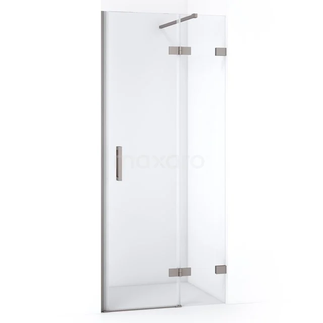 Duschtür Diamond 80cm aus klarem Sicherheitsglas Gebürsteter Edelstahl DDB22351120BR Glas Duschtür mit verchromten Scharnieren, Klarglas, geeignet für moderne Bäder; schicker und minimalistischer Stil.