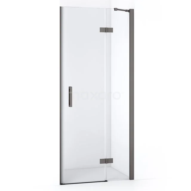 Diamond Shower door | 80 cm Black metal Clear glass Pivot door DDB22351210ZMN
