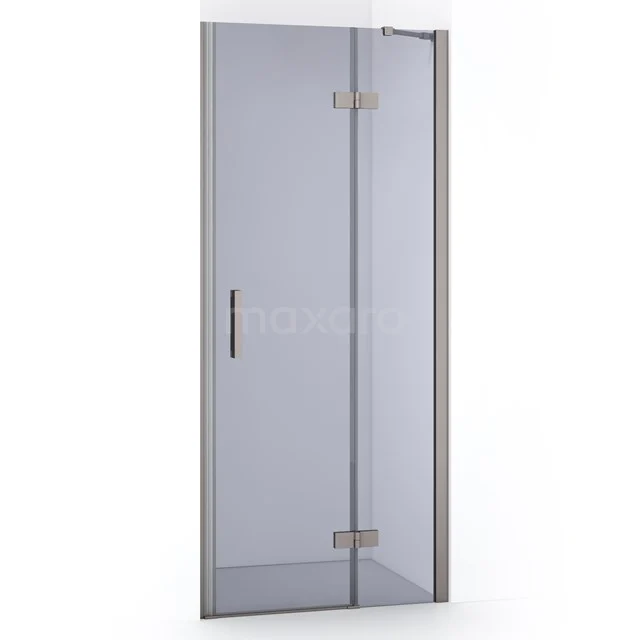 Duschtür mit Klarglas, Anthrazitprofil, Drehtürdesign; stilvoll und ideal für moderne Bäder.