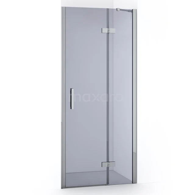 Duschtür Diamond 80cm Rauchglas Sicherheitsglas Chrom DDB22351211C Glas Duschtür mit silbernem Rand, Klarglas und Scharnieren, perfekt für ein modernes Badezimmer.