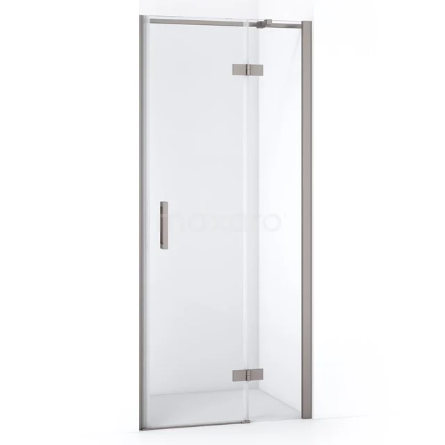 Glasene Duschtür mit Chromrahmen, elegantes Design, ideal für moderne Bäder. Passend zur Pivot-Serie.