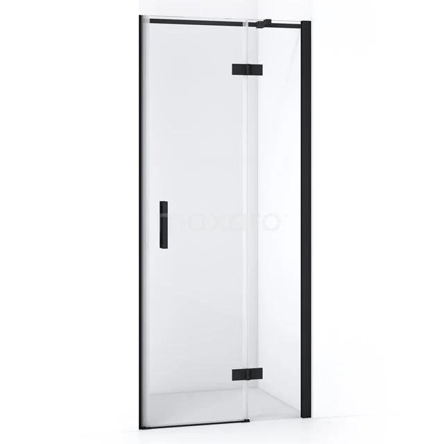 Diamond Shower door | 80 cm Matte black Clear glass Pivot door DDB22351310MB