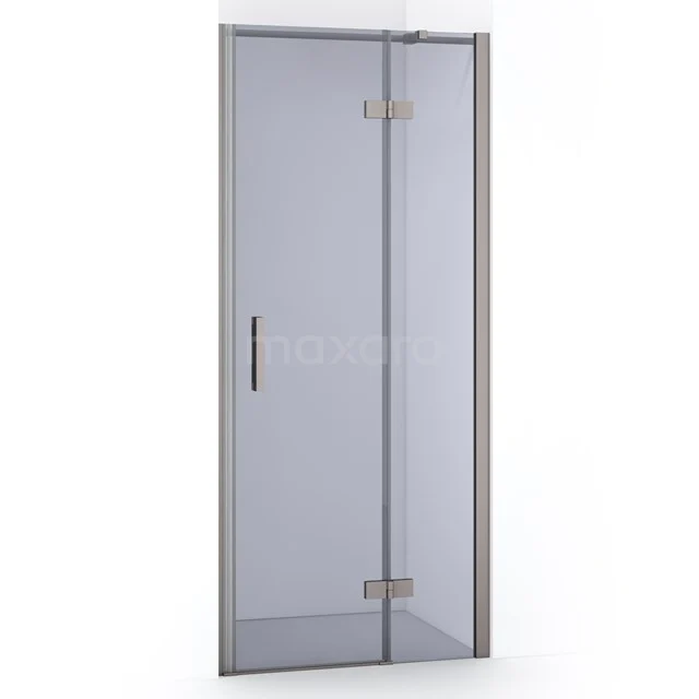 Glas Duschtür, rechteckiges Design, Klarglas mit Metallscharnieren, ideal für ein modernes Badezimmer.