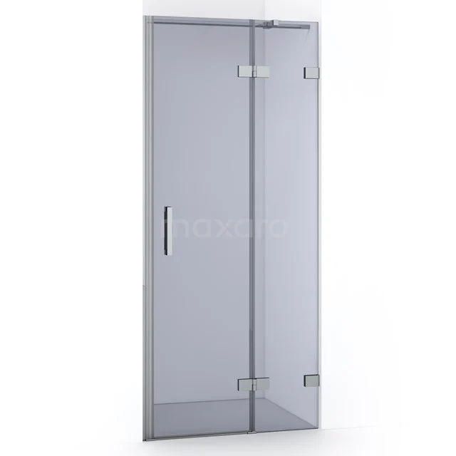 Diamond Shower door | 80 cm Chrome Smoke glass Pivot door DDB22351321C