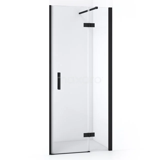 Diamond Shower door | 80 cm Matte black Clear glass Pivot door DDB22352110MB