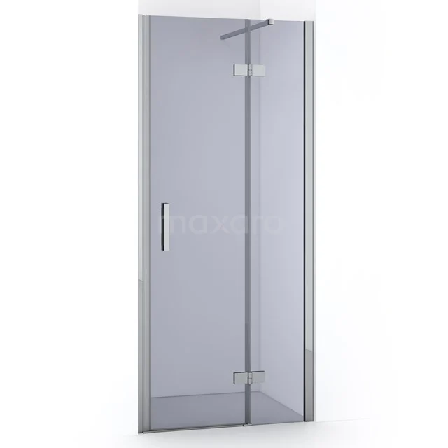 Diamond Shower door | 80 cm Chrome Smoke glass Pivot door DDB22352111C