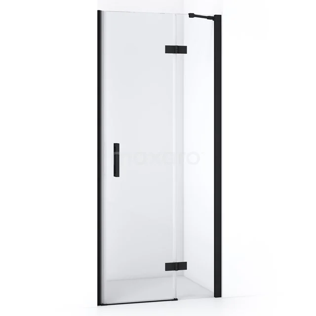 Diamond Shower door | 80 cm Matte black Clear glass Pivot door DDB22352210MB