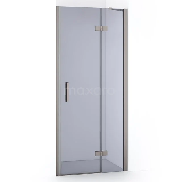 Glasene Duschtür mit silbernem Aluminiumrahmen, modernes Aussehen; ideal für ein stilvolles Badezimmer-Update.